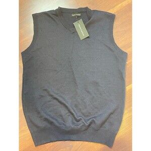 Alberto Cardinali Men's Sweater Vest Gray Cotton Blend Sz  Large NWT